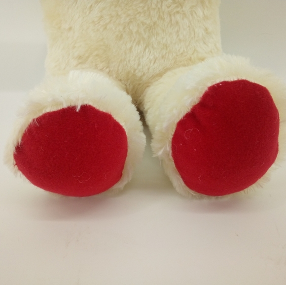 Build-A-Bear Lil Caramel Club Bonus Cream Red Paws Plush Bear 2019 - Picture 3 of 7